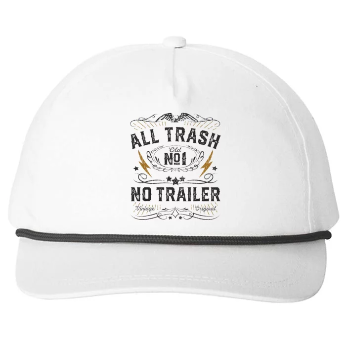 All Trash No Trailer Park Snapback Five-Panel Rope Hat