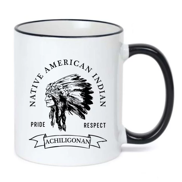 Achiligonan Tribe Native American Indian Pride Respect Darke Gift Black Color Changing Mug