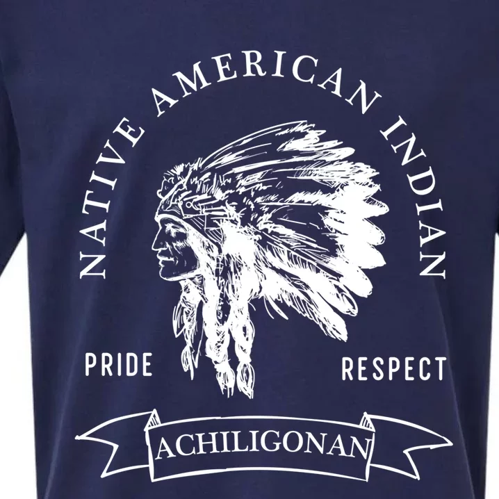 Achiligonan Tribe Native American Indian Pride Respect Darke Gift Sueded Cloud Jersey T-Shirt