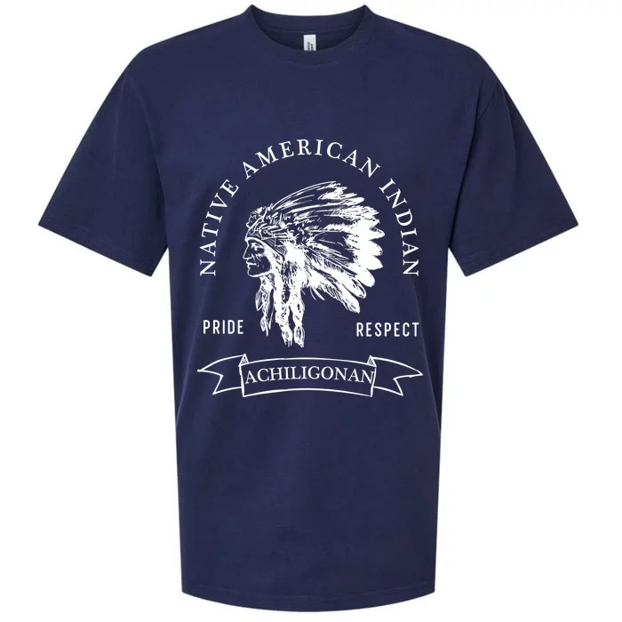 Achiligonan Tribe Native American Indian Pride Respect Darke Gift Sueded Cloud Jersey T-Shirt