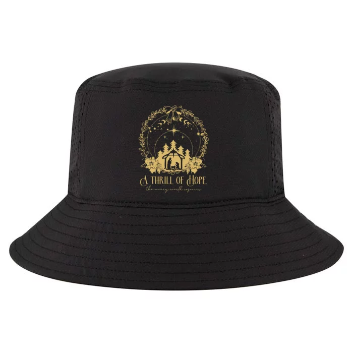 A Thrill Of Hope The Weary World Rejoices Christian Cool Comfort Performance Bucket Hat