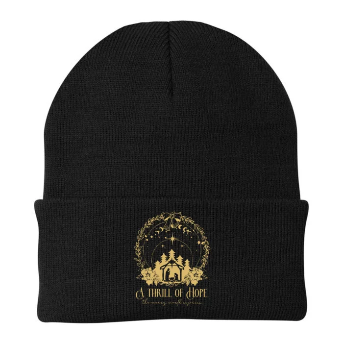 A Thrill Of Hope The Weary World Rejoices Christian Knit Cap Winter Beanie