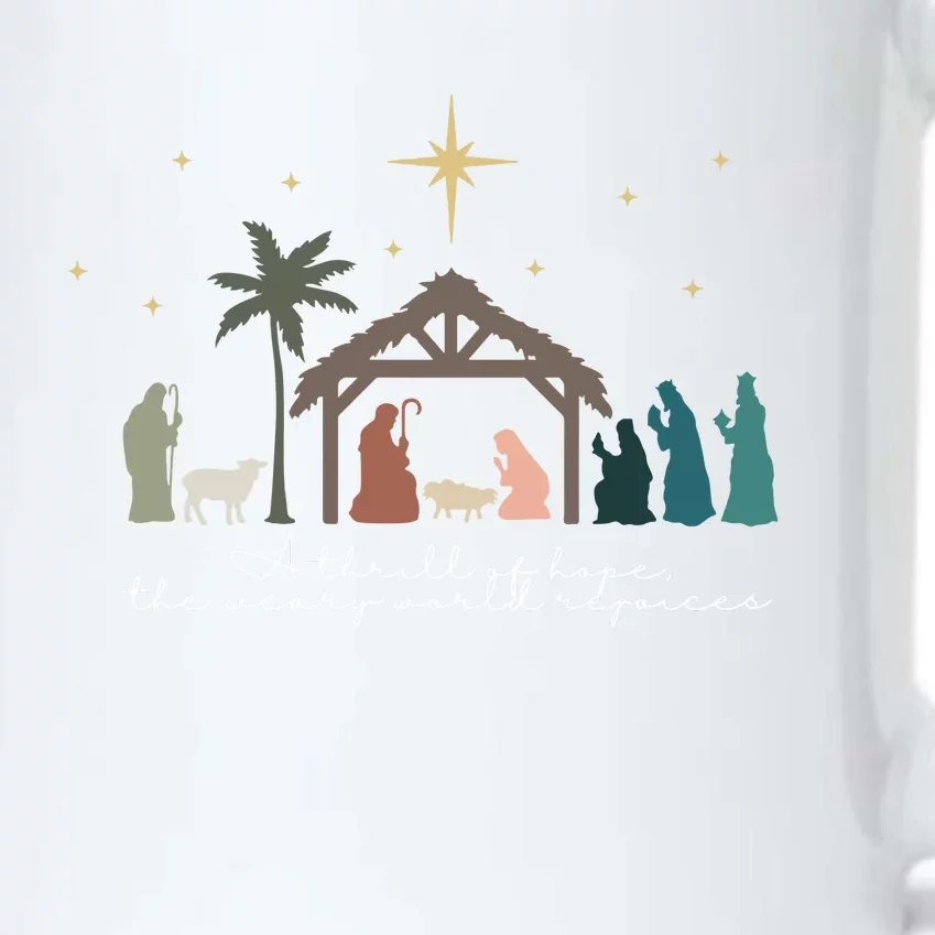 A Thrill Of Hope The Weary World Rejoices Christian Christmas Black Color Changing Mug