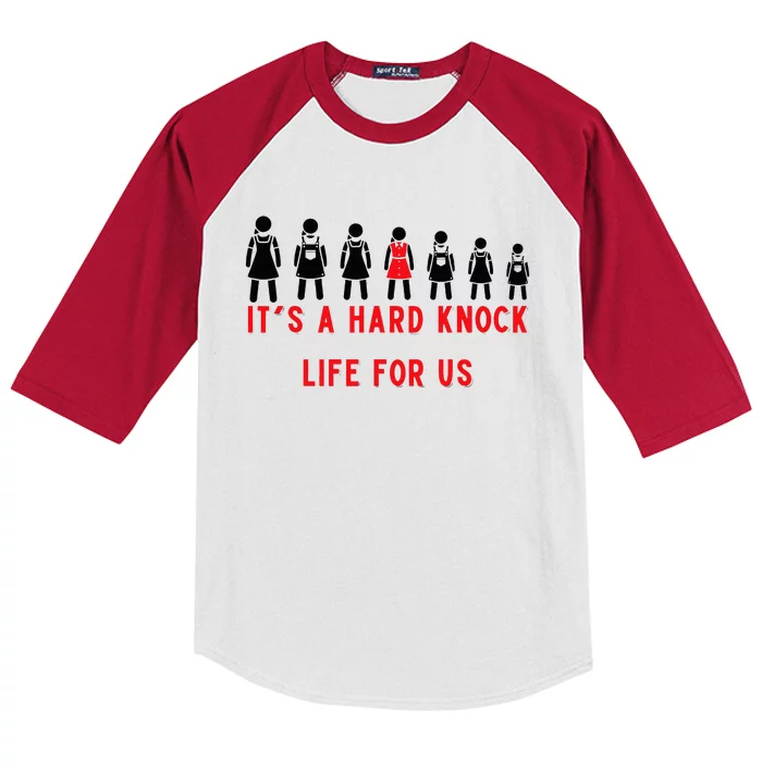 Annie & The Orphans Its A Hard Knock Life Kids Colorblock Raglan Jersey