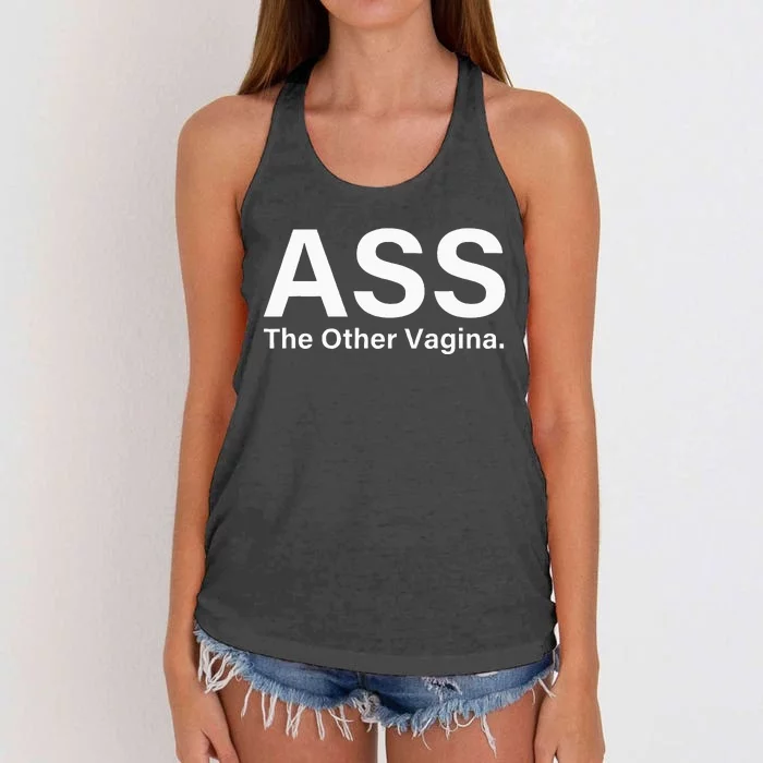 Ass The Other Vagina Funny Saying Women's Knotted Racerback Tank