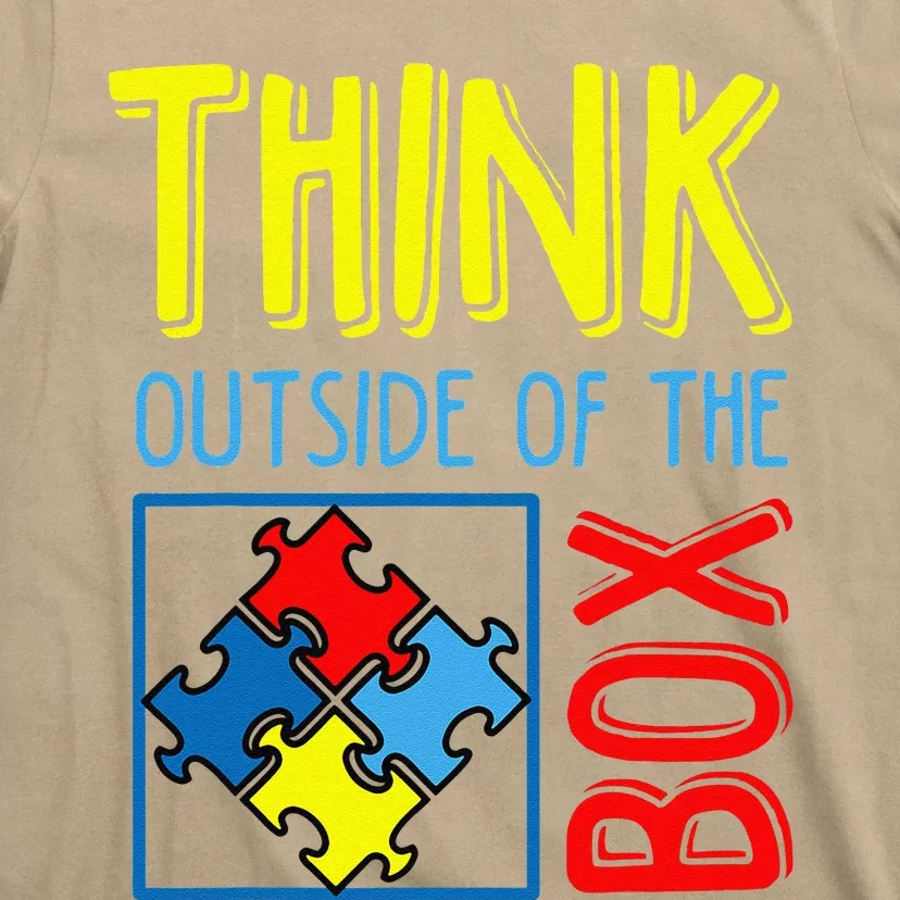 Autism Think Outside The Box Awareness Support T-Shirt