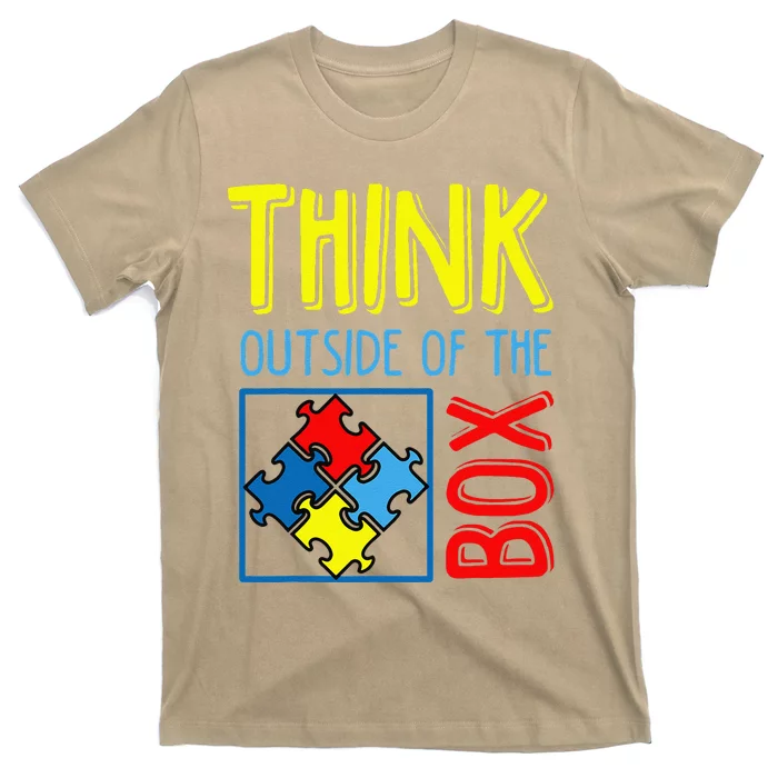 Autism Think Outside The Box Awareness Support T-Shirt