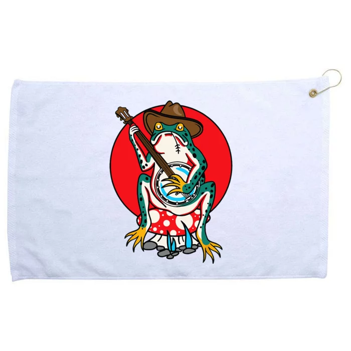 American Traditional Old School Tattoo Flash Frog Banjo Grommeted Golf Towel