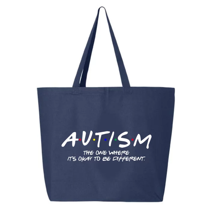 Autism The One Where Its Okay To Be Different Autism Awareness 25L Jumbo Tote