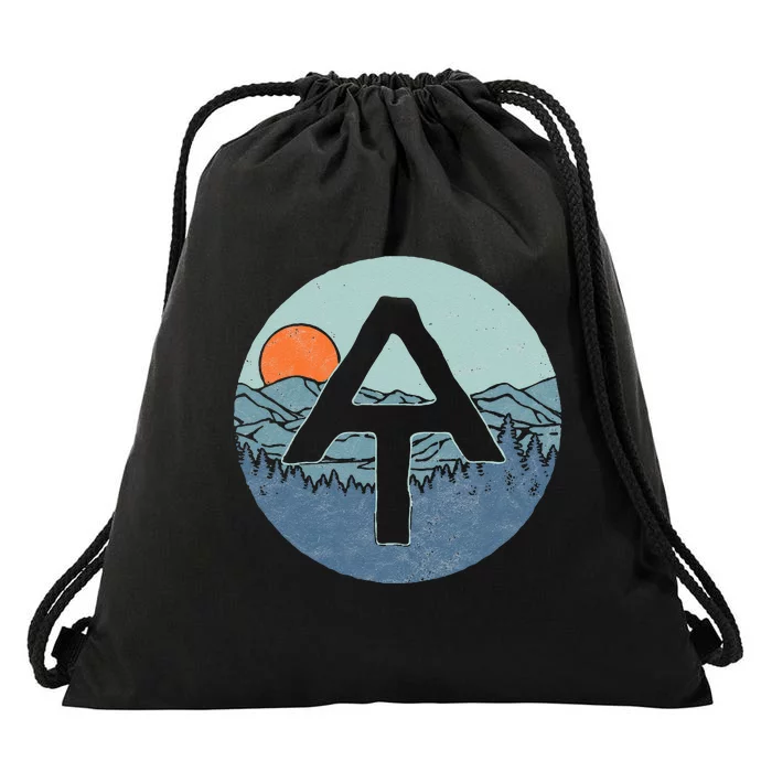 Appalachian Trail Outdoor Scene Hiking Drawstring Bag