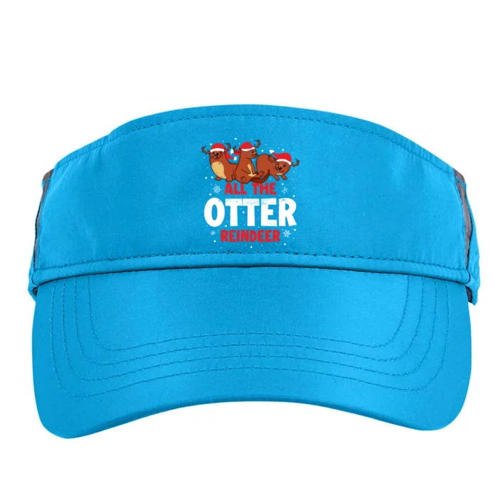 All The Otter Reindeer Gift Adult Drive Performance Visor