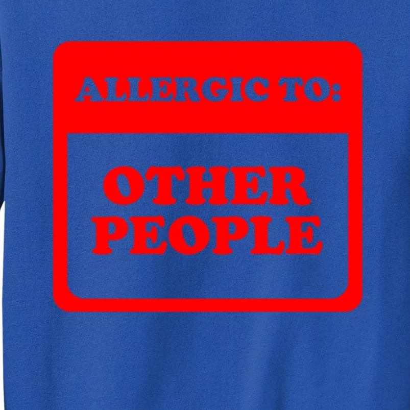 Allergic To Other People Funny Introvert Cool Gift Sweatshirt