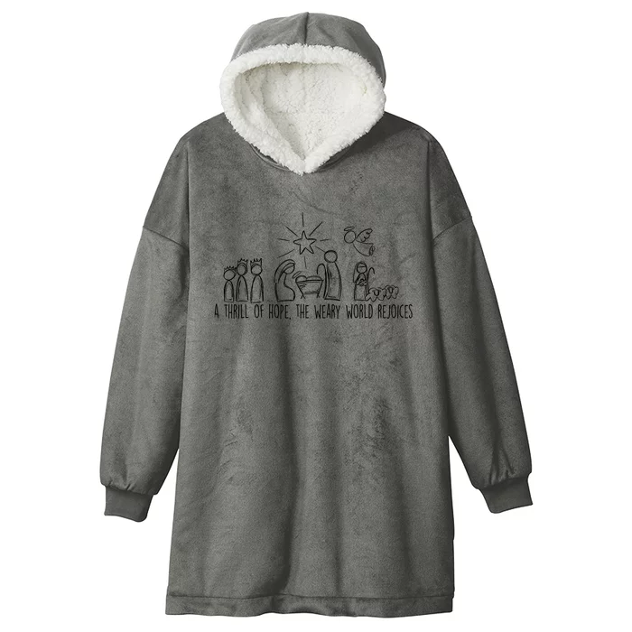 A Thrill Of Hope The Weary World Rejoices Christmas Costume Hooded Wearable Blanket