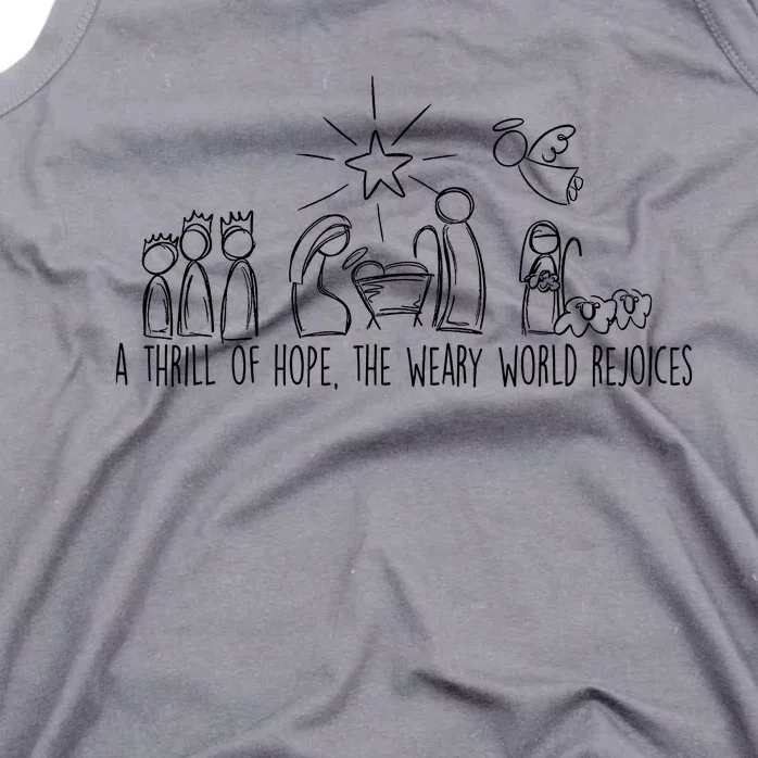 A Thrill Of Hope The Weary World Rejoices Christmas Costume Tank Top