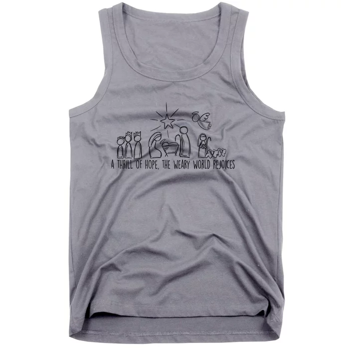 A Thrill Of Hope The Weary World Rejoices Christmas Costume Tank Top