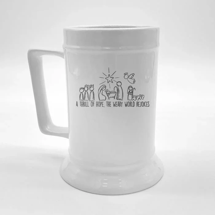 A Thrill Of Hope The Weary World Rejoices Christmas Costume Front & Back Beer Stein