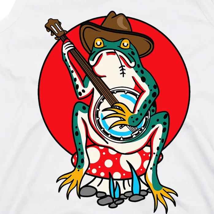 American Traditional Old School Tattoo Flash Frog Banjo Tank Top