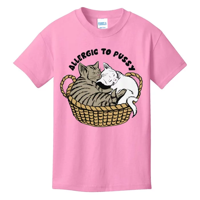 Allergic To Pussy Kids T-Shirt