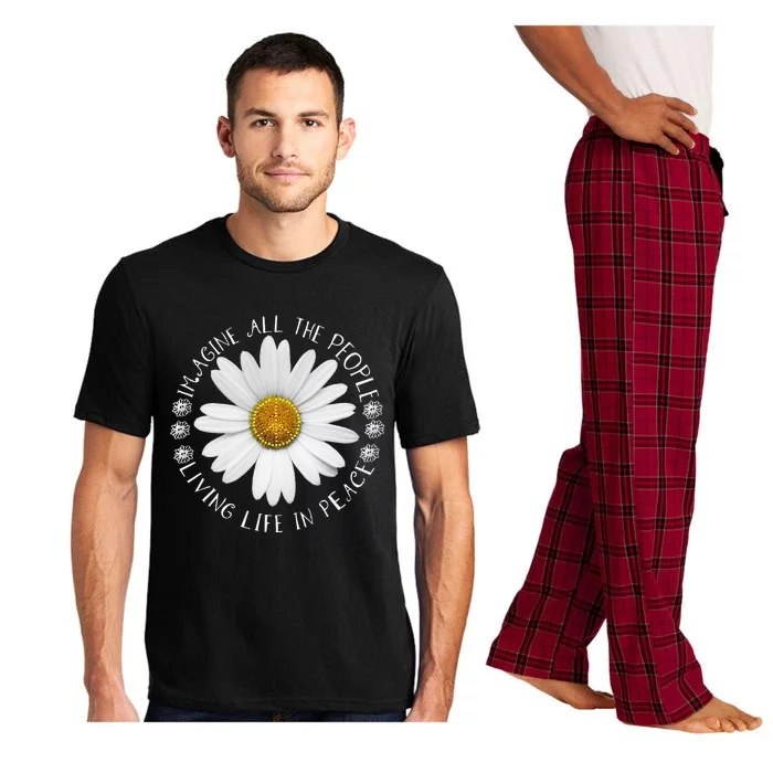 All The People Imagine Living Life In Peace Sunflower Pajama Set