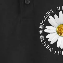 All The People Imagine Living Life In Peace Sunflower Dry Zone Grid Performance Polo