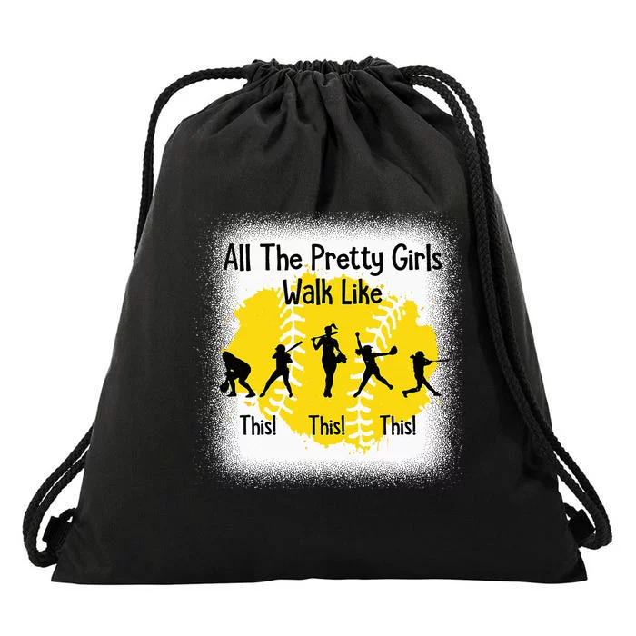 All The Pretty Girl Stroll Like This Drawstring Bag