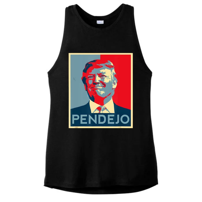 Anti Trump Pendejo Trump Usa American President Picture Ladies Tri-Blend Wicking Tank