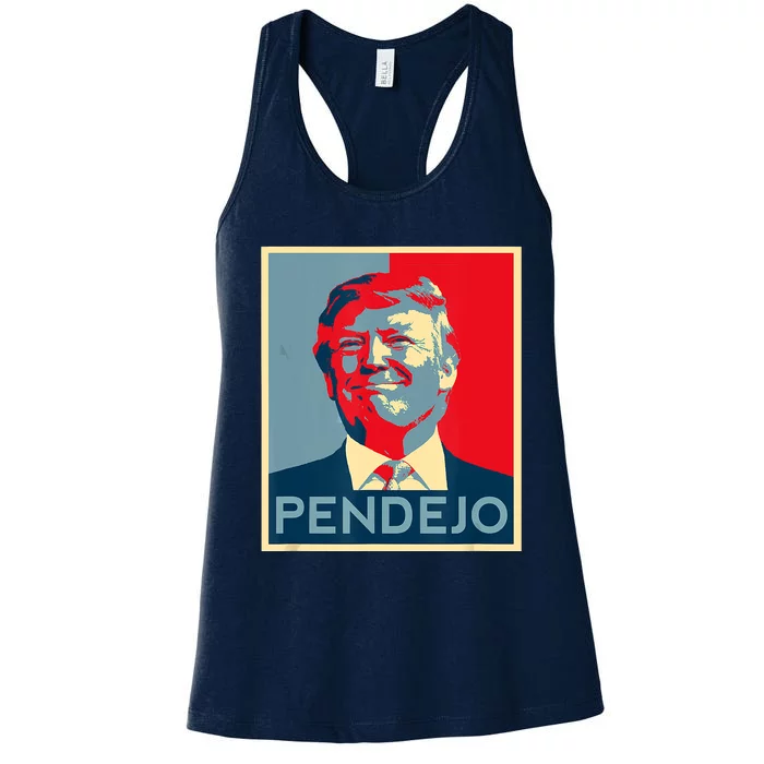 Anti Trump Pendejo Trump Usa American President Picture Women's Racerback Tank