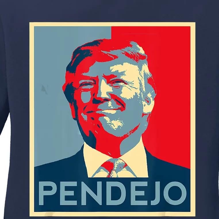 Anti Trump Pendejo Trump Usa American President Picture Ladies Long Sleeve Shirt