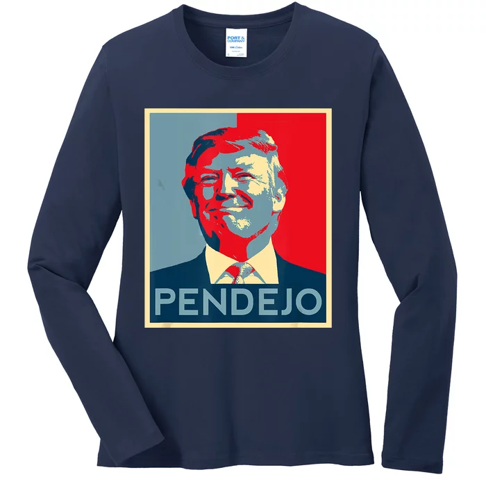 Anti Trump Pendejo Trump Usa American President Picture Ladies Long Sleeve Shirt