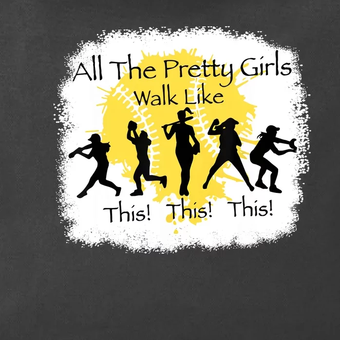 All The Pretty Girl Walk Like This Funny Baseball Girl Zip Tote Bag