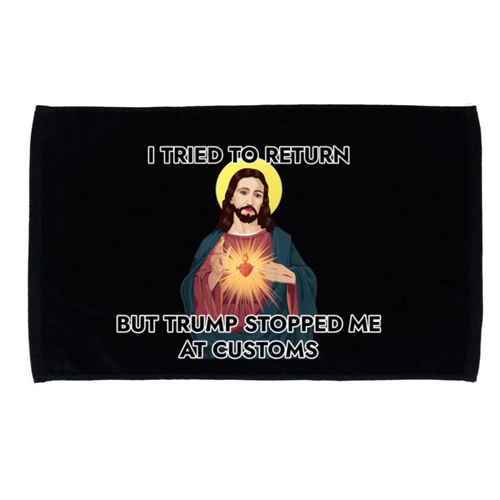 Anti Trump Pro Immigrant Jesus Meme Immigration Gift Microfiber Hand Towel