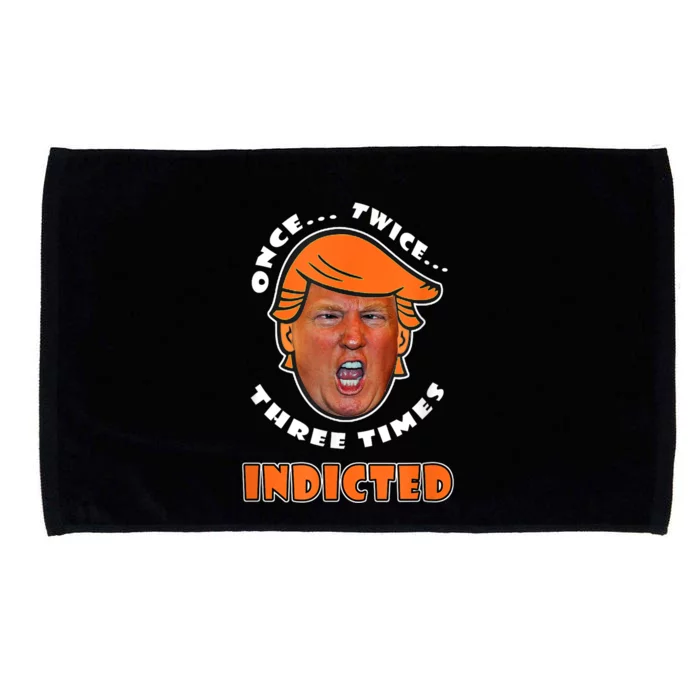 Anti Trump Political Tee Indicted Arrest 2024 Election Funny Microfiber Hand Towel