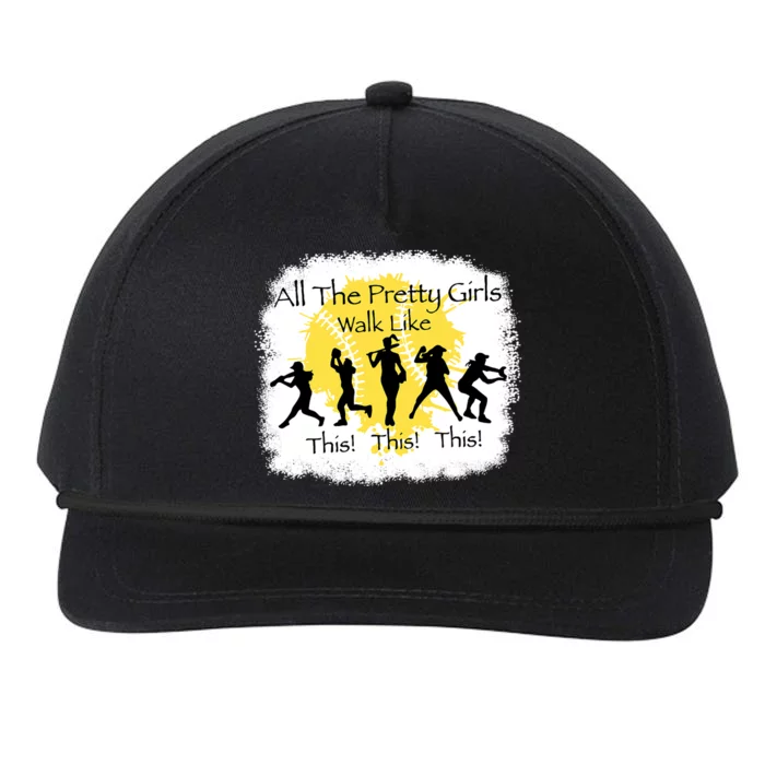 All The Pretty Girl Walk Like This Funny Baseball Girl Snapback Five-Panel Rope Hat