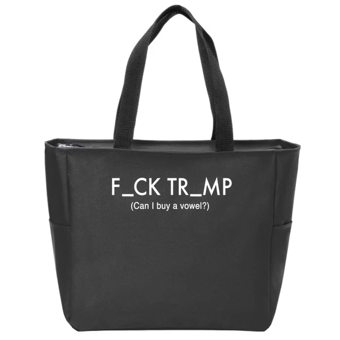 Anti Trump Protest T Shirt Political Tee Funny Trump Zip Tote Bag