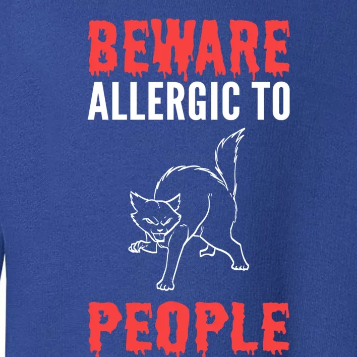 Allergic To People Introvert Great Gift Toddler Sweatshirt