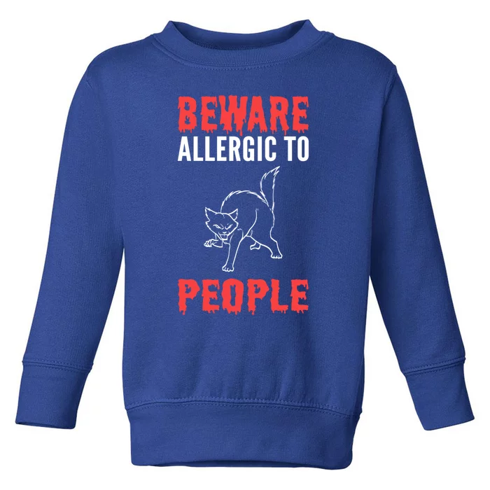 Allergic To People Introvert Great Gift Toddler Sweatshirt