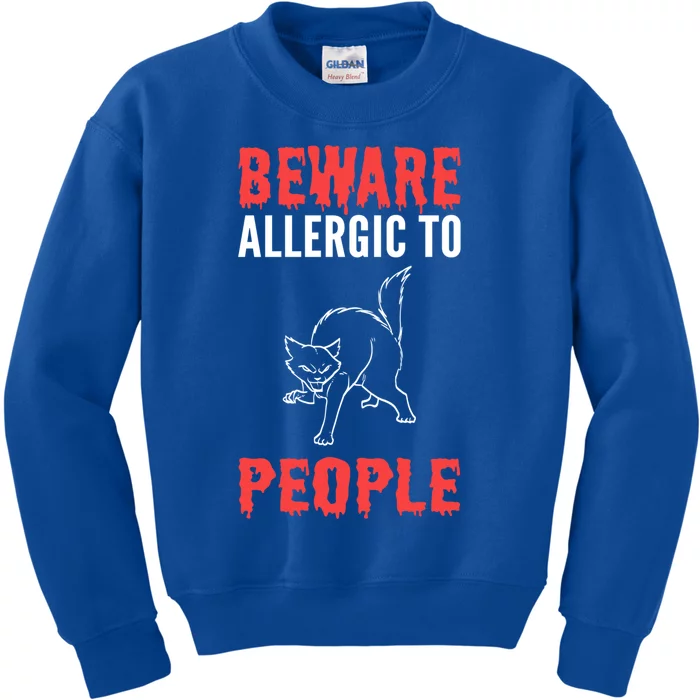 Allergic To People Introvert Great Gift Kids Sweatshirt