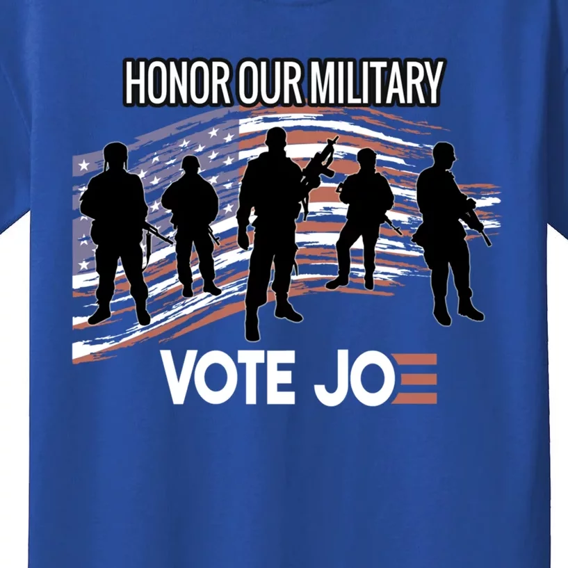 Anti Trump Pro Military Vote Joe Biden Honor Fallen Soldiers Gift Kids T-Shirt