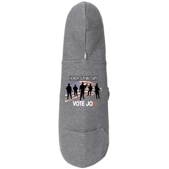 Anti Trump Pro Military Vote Joe Biden Honor Fallen Soldiers Gift Doggie 3-End Fleece Hoodie