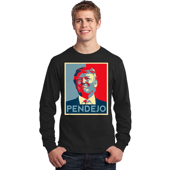 ANTI TRUMP Pendejo Trump USA American President Picture Long Sleeve Shirt