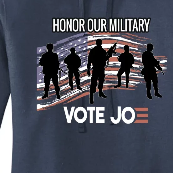 Anti Trump Pro Military Vote Joe Biden Honor Fallen Soldiers Gift Women's Pullover Hoodie