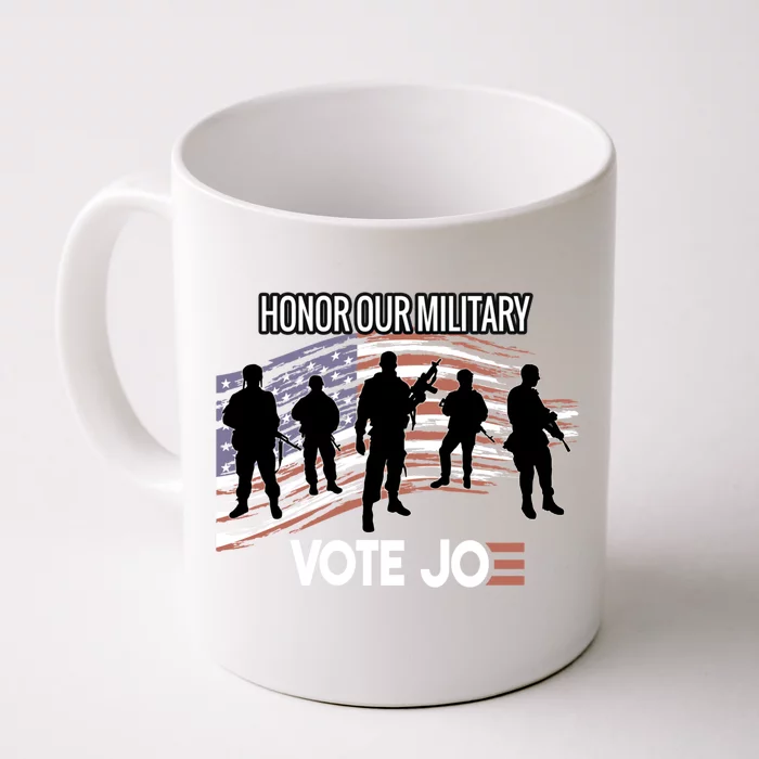 Anti Trump Pro Military Vote Joe Biden Honor Fallen Soldiers Gift Front & Back Coffee Mug