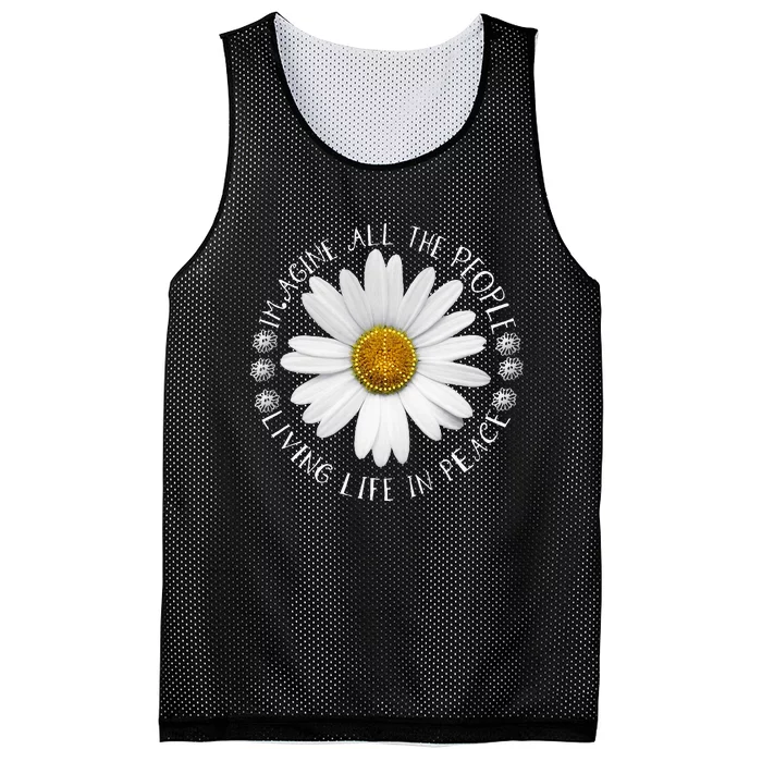 All The People Imagine Living Life In Peace Mesh Reversible Basketball Jersey Tank