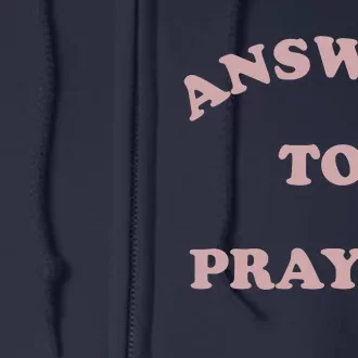 Answer To Prayer Full Zip Hoodie