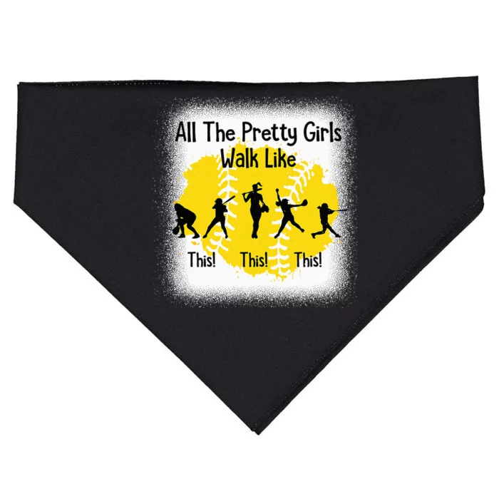 All The Pretty Girl Stroll Like This Funny Softball Walk USA-Made Doggie Bandana