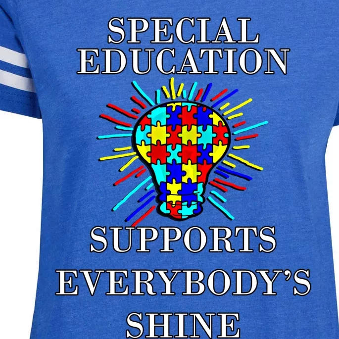 Autism Teacher Quote Special Education Support Awareness Gift Enza Ladies Jersey Football T-Shirt