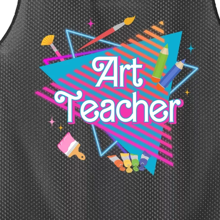 Art Teacher Retro Gift Mesh Reversible Basketball Jersey Tank