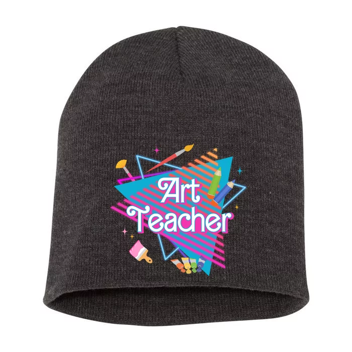 Art Teacher Retro Gift Short Acrylic Beanie