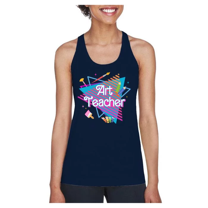 Art Teacher Retro Gift Women's Racerback Tank