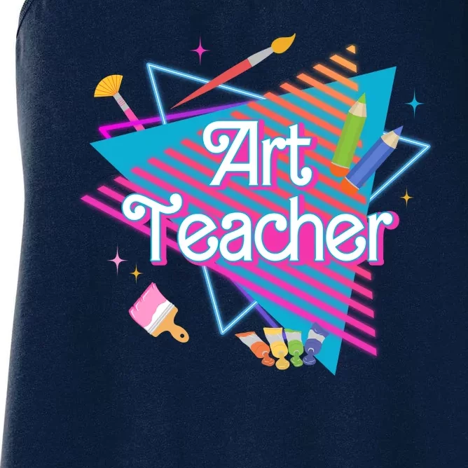 Art Teacher Retro Gift Women's Racerback Tank